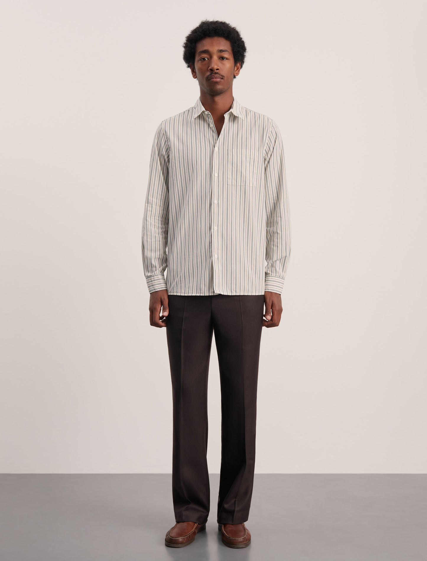 ANOTHER Shirt 3.0, Small Green Stripe