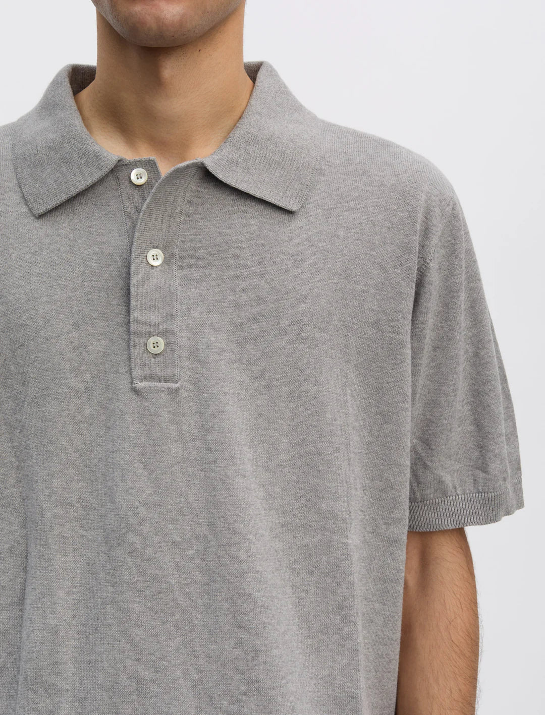 ANOTHER Polo Shirt 3.0, Light Grey Melange