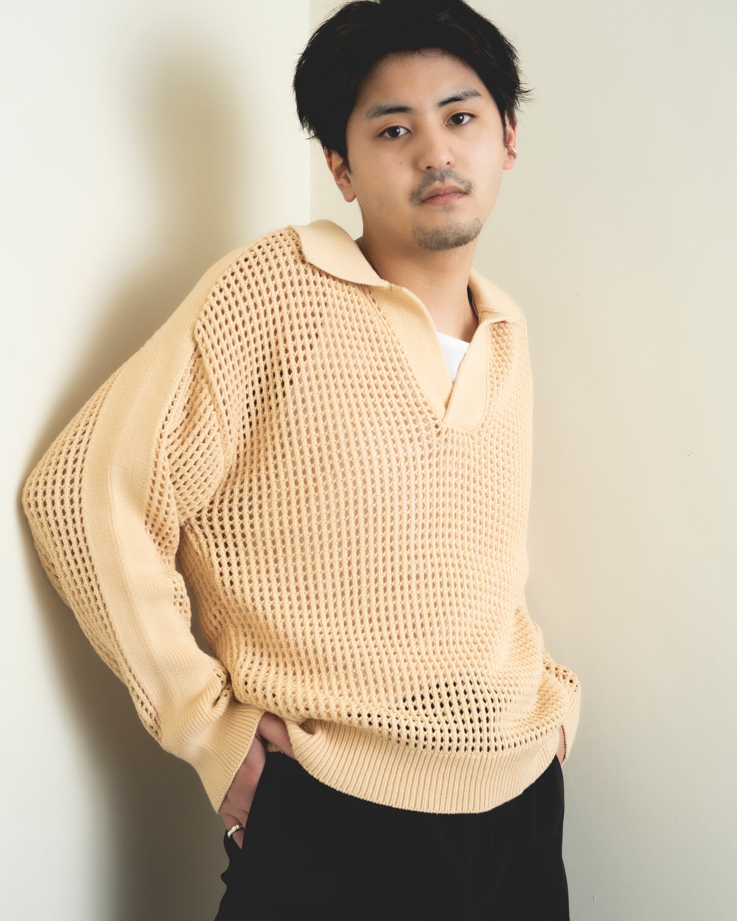 Arram Open Knit Polo