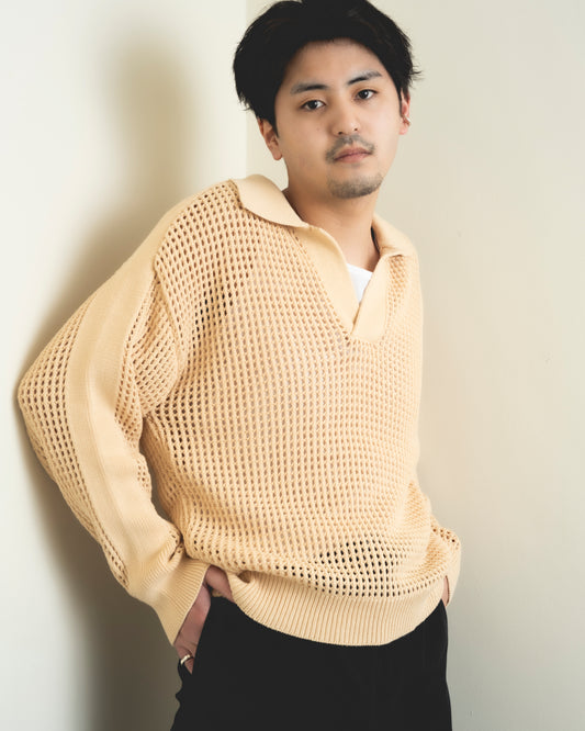 Arram Open Knit Polo