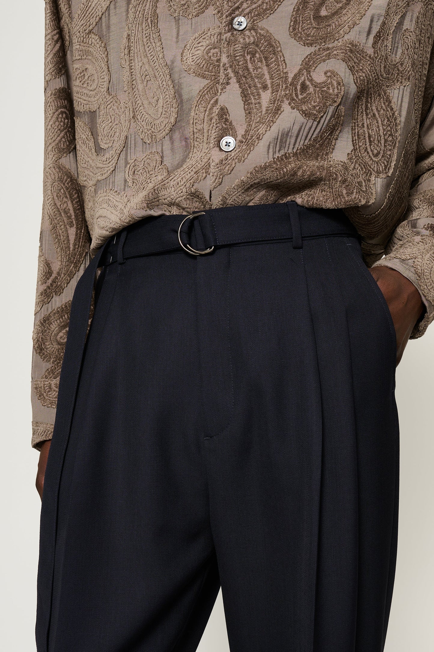 Omari Double Pleated Trousers