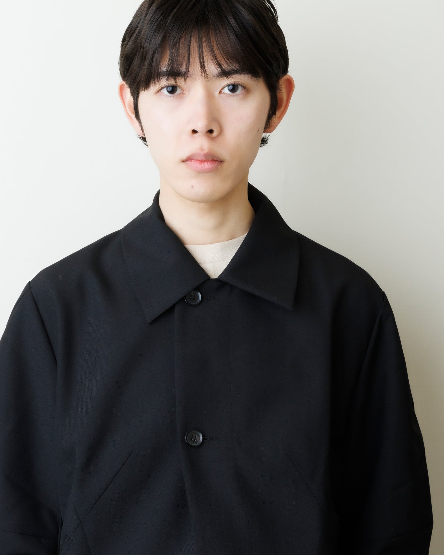 Curved Sleeve Lapel Jacket