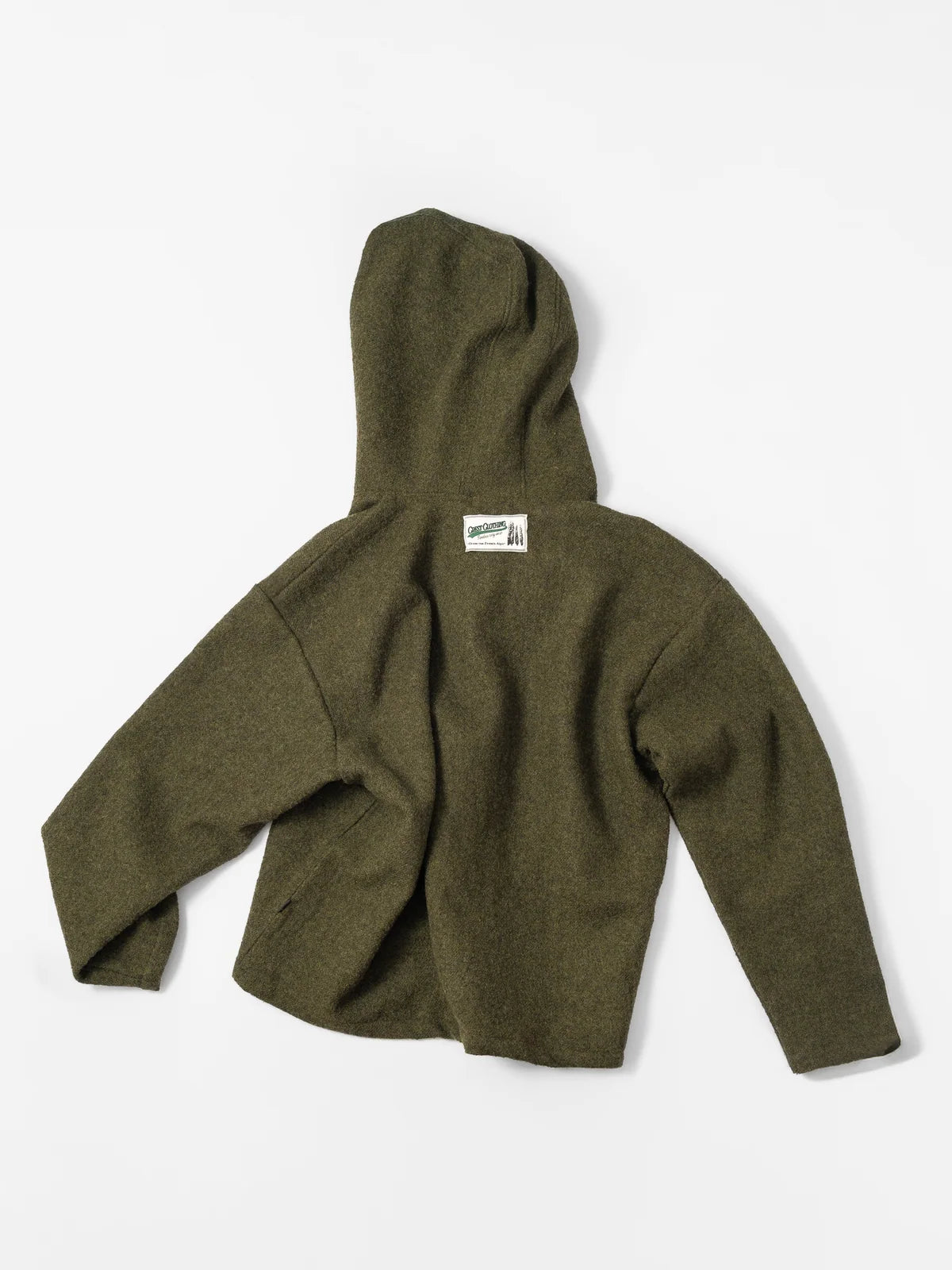Virgin Wool Pullover Hoodie