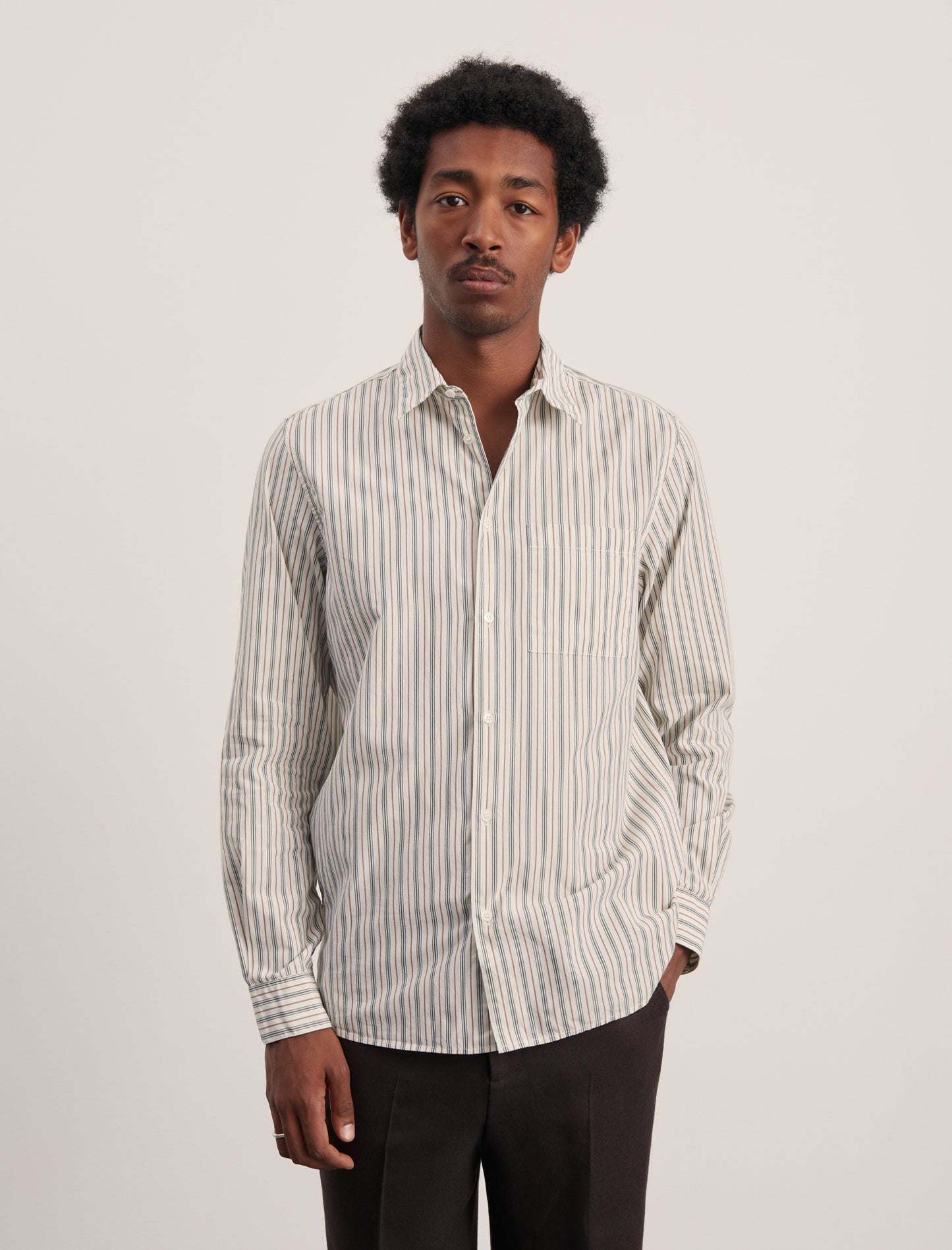 ANOTHER Shirt 3.0, Small Green Stripe