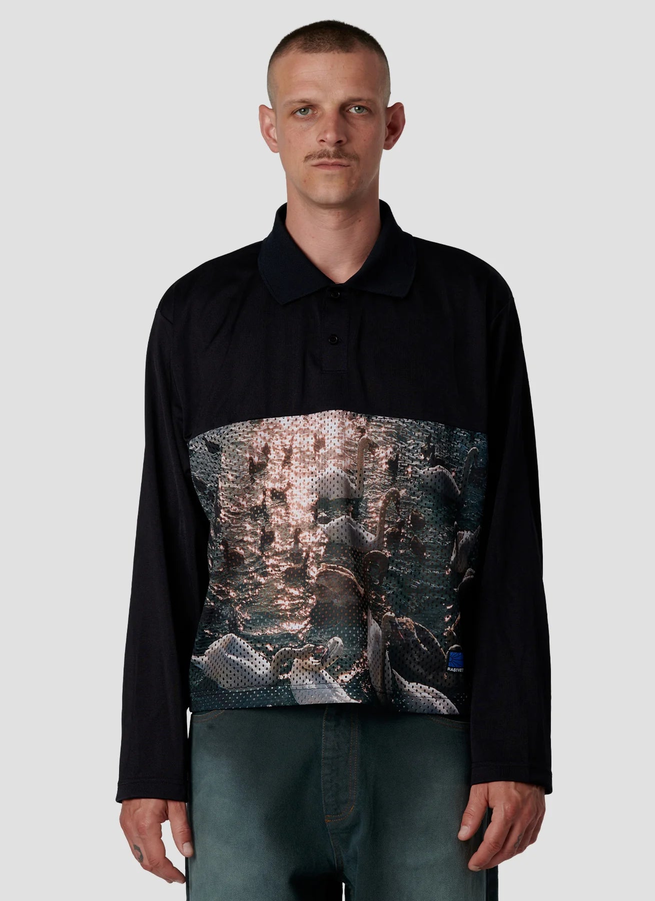 SWAN MESH LS POLO