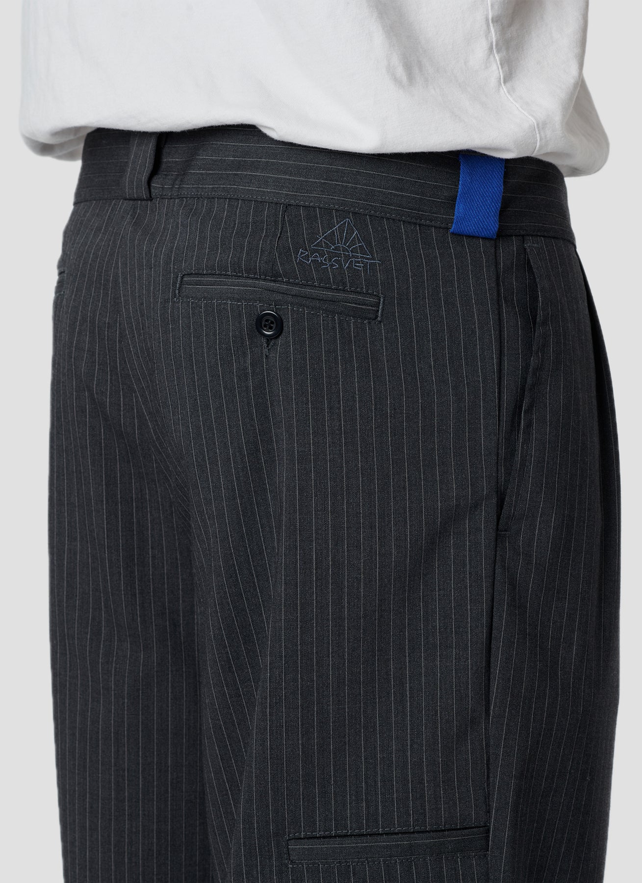 PIN STRIPE SLACKER CHINO PANTS