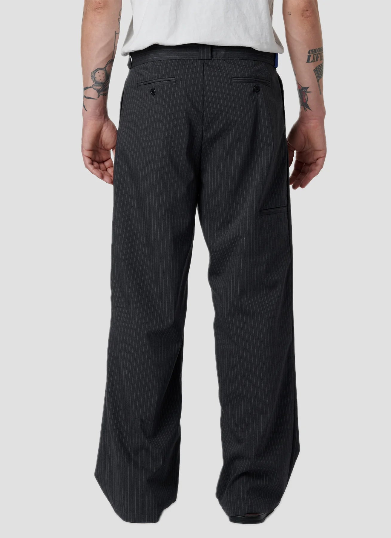 PIN STRIPE SLACKER CHINO PANTS