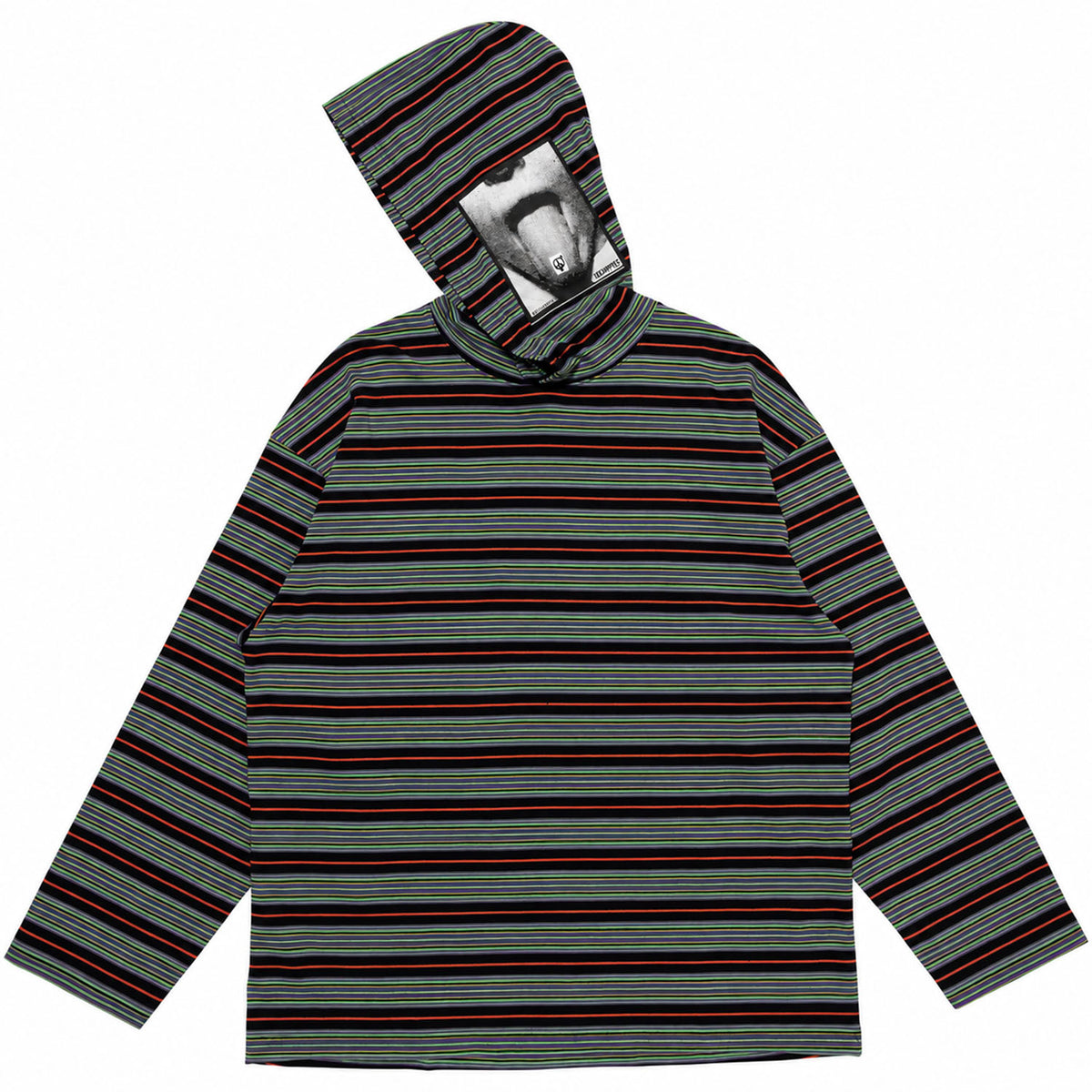 MULTI BORDER HOODED L/S TEE