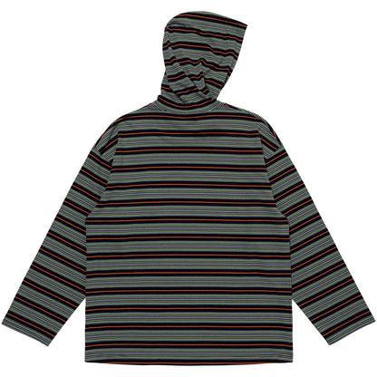MULTI BORDER HOODED L/S TEE