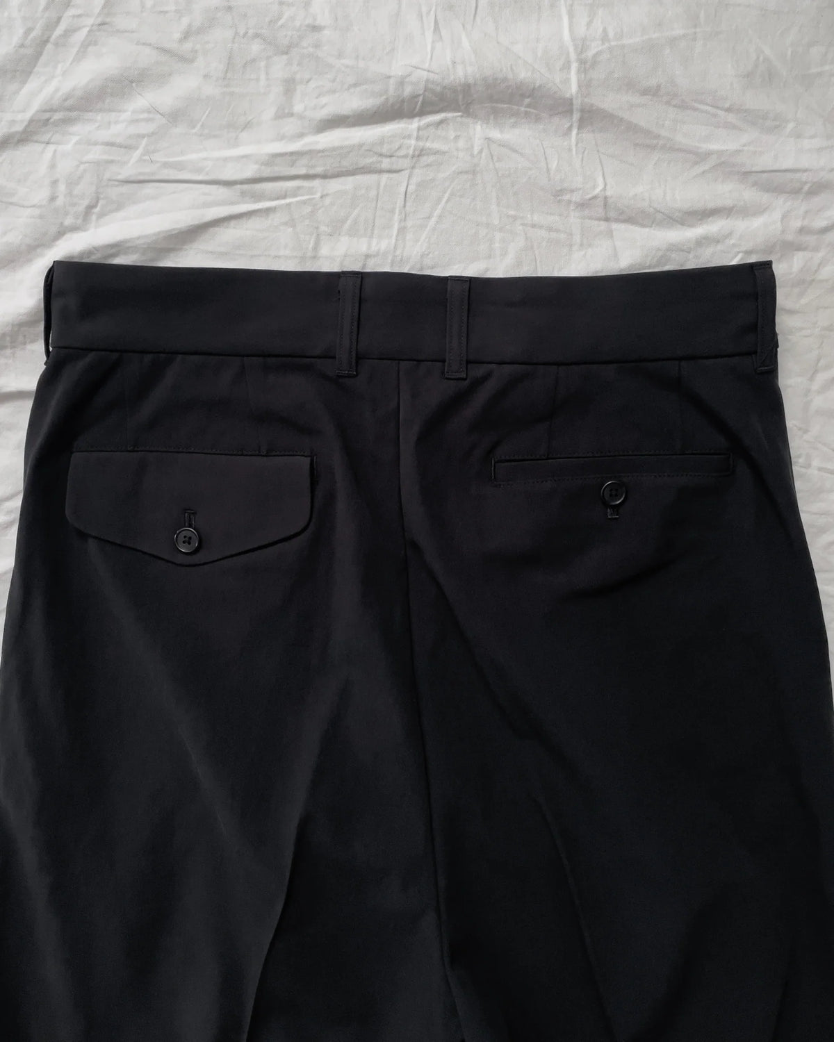 COTTON GABARDINE WIDE PANTS