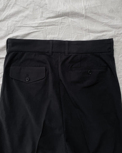 COTTON GABARDINE WIDE PANTS