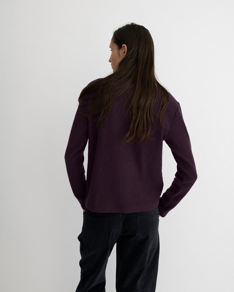 BUTTON HENLEY NECK