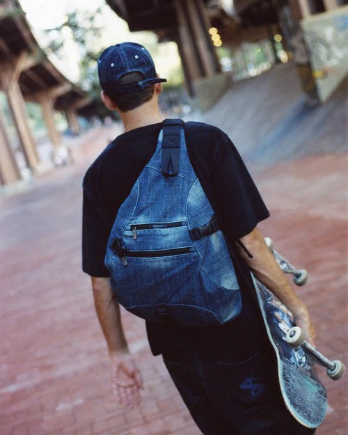Denim Sling Backpack
