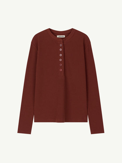 BUTTON HENLEY NECK