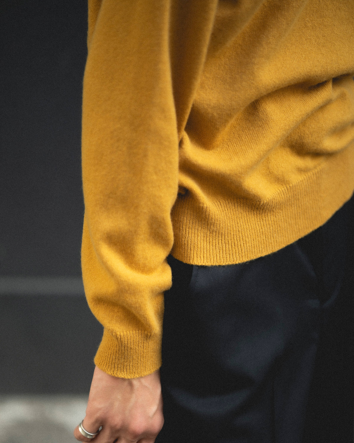 KNITTED V NECK JUMPER