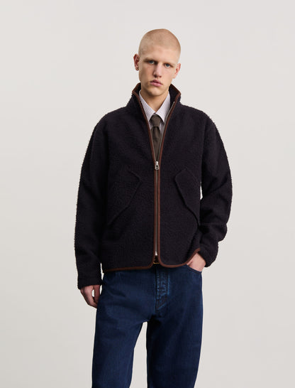ANOTHER Fleece Jacket 1.0, Navy/Brown