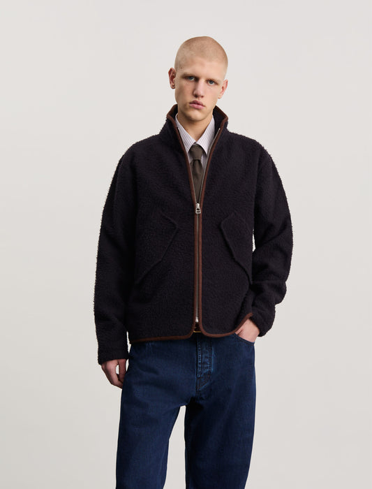 ANOTHER Fleece Jacket 1.0, Navy/Brown