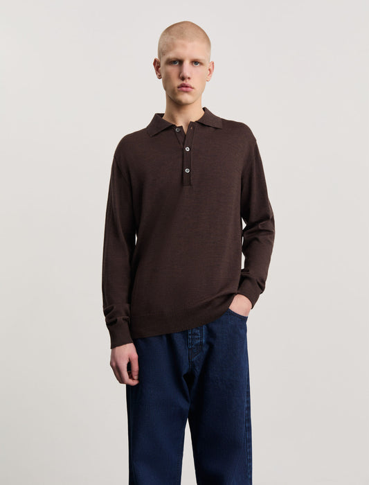 ANOTHER Polo Shirt 2.0, Brown Melange