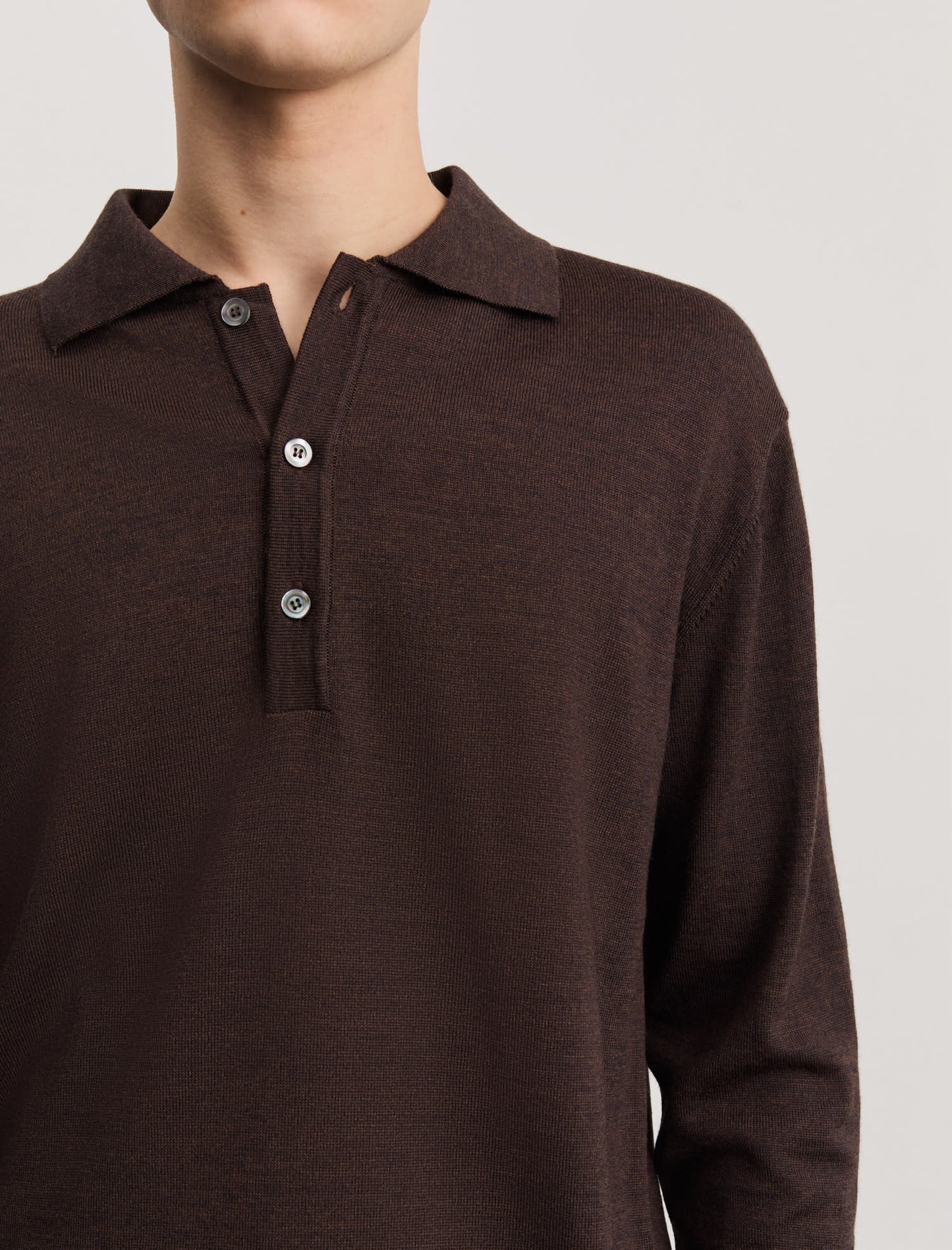 ANOTHER Polo Shirt 2.0, Brown Melange