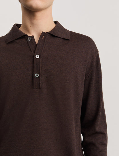 ANOTHER Polo Shirt 2.0, Brown Melange