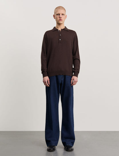 ANOTHER Polo Shirt 2.0, Brown Melange
