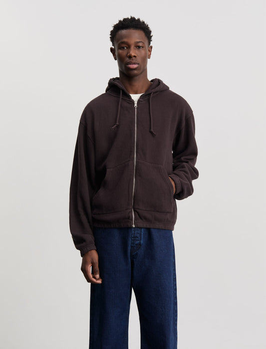 ANOTHER Zip Hoodie 1.0, Dark Brown