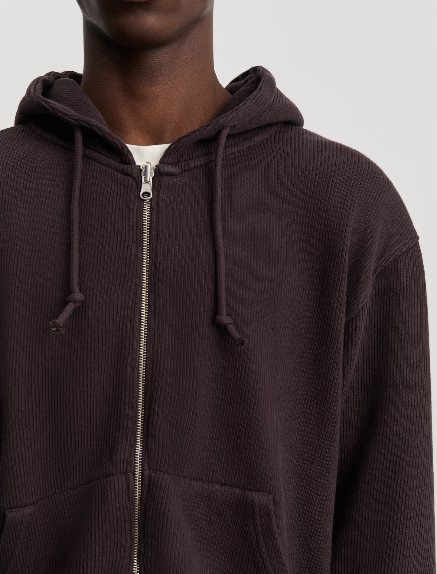 ANOTHER Zip Hoodie 1.0, Dark Brown