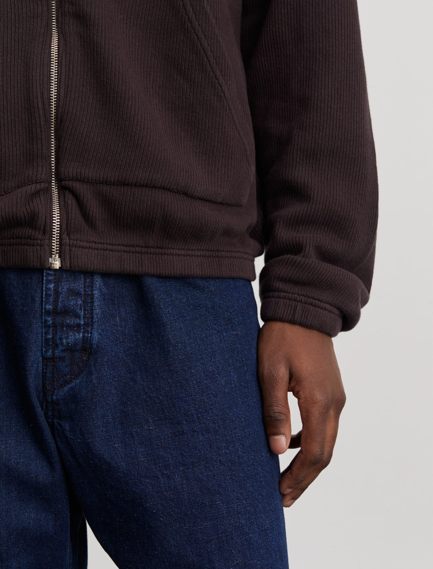 ANOTHER Zip Hoodie 1.0, Dark Brown