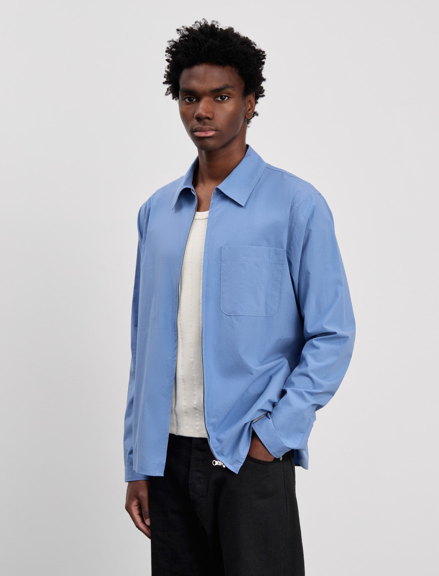ANOTHER Zip Shirt 1.0 JPN, Ocean Blue – THE OTHER SIDE STORE