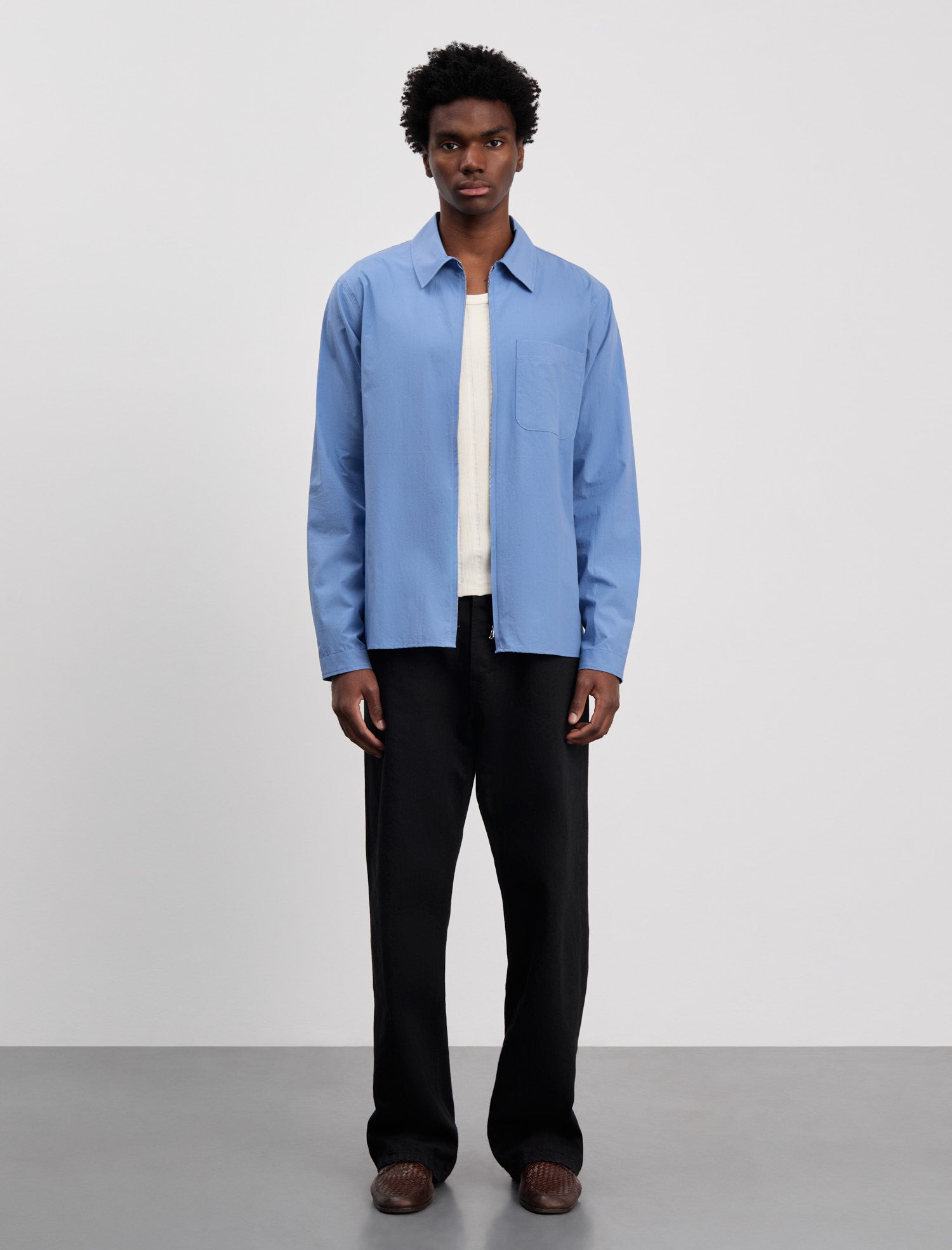 ANOTHER Zip Shirt 1.0 JPN, Ocean Blue – THE OTHER SIDE STORE