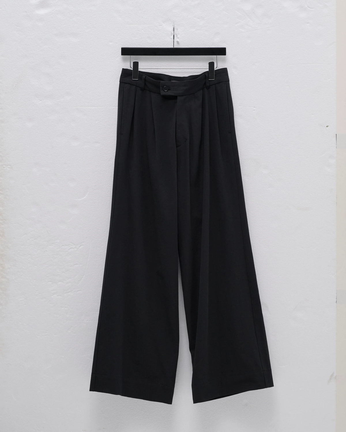 COTTON GABARDINE WIDE PANTS