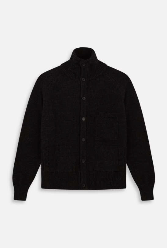 BLACK KNITTED JACKET