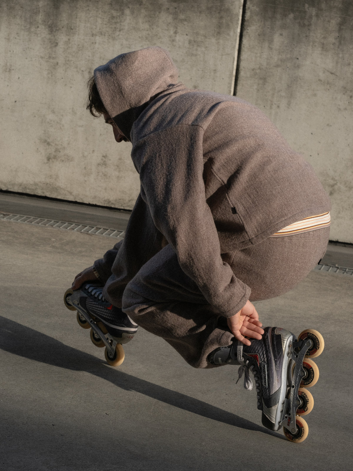 Virgin Wool Pullover Hoodie