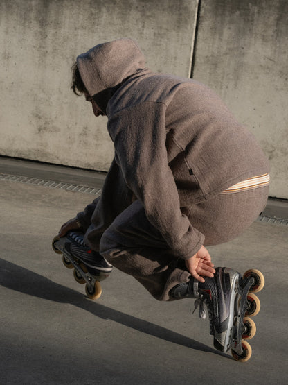 Virgin Wool Pullover Hoodie