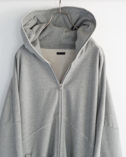 CUT OFF ZIP HOODIE