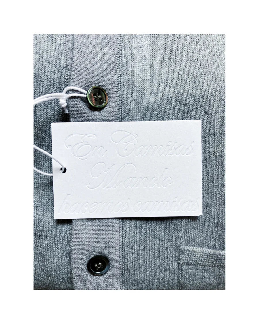 LIGHT GREY KNITTED SHIRT