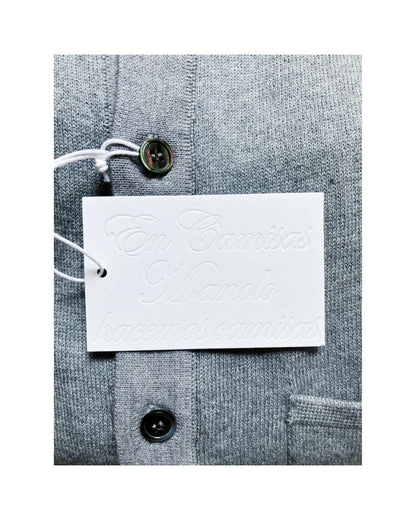 LIGHT GREY KNITTED SHIRT