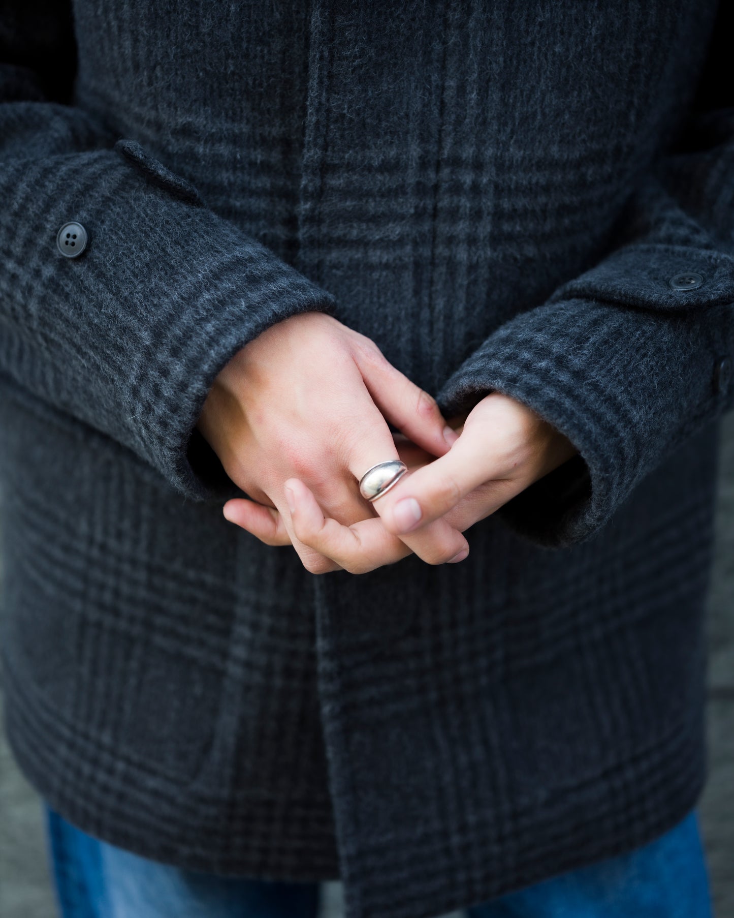 ANOTHER Coat 1.0, Grey Black Tartan