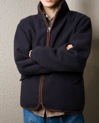 ANOTHER Fleece Jacket 1.0, Navy/Brown