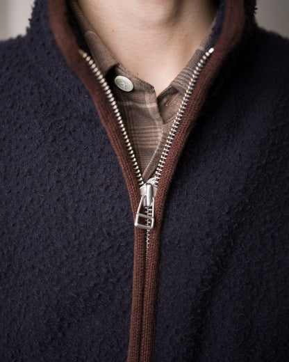 ANOTHER Fleece Jacket 1.0, Navy/Brown