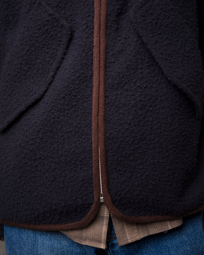 ANOTHER Fleece Jacket 1.0, Navy/Brown