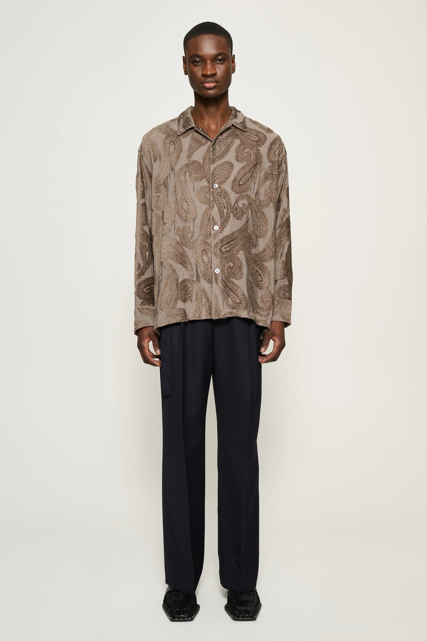 Omari Double Pleated Trousers