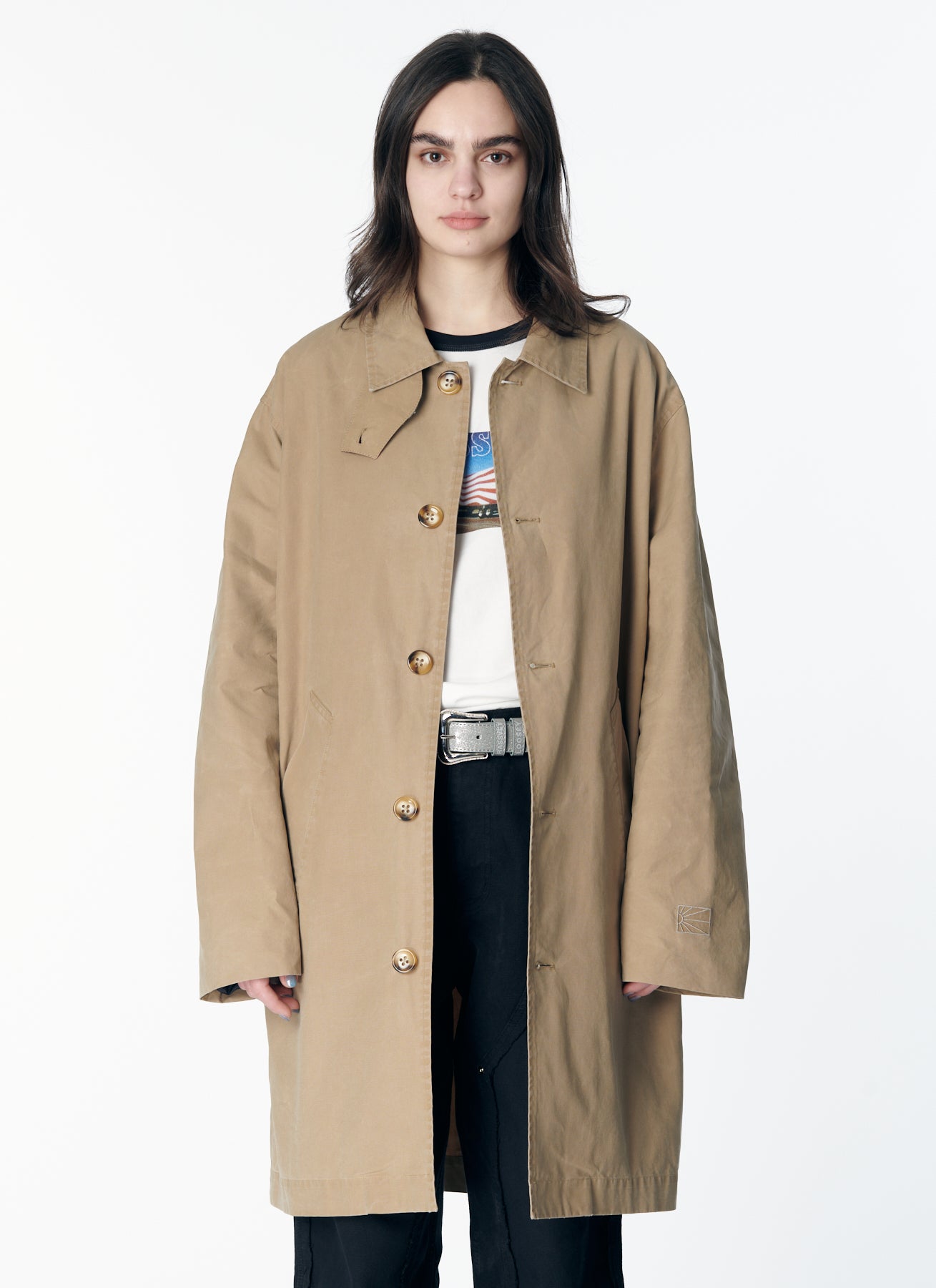 WAXED TRENCH COAT