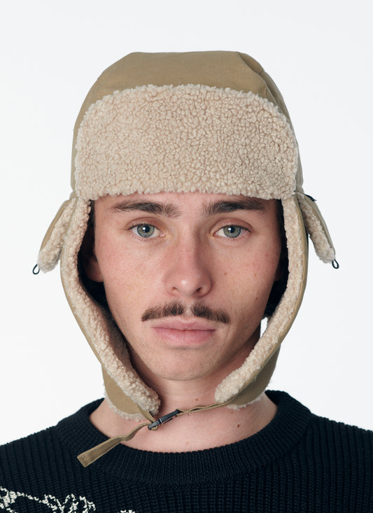 WAXED COTTON TRAPPER HAT