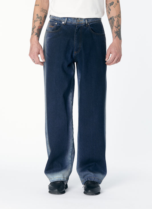 SHADOW WASH BAGGY DENIM PANTS