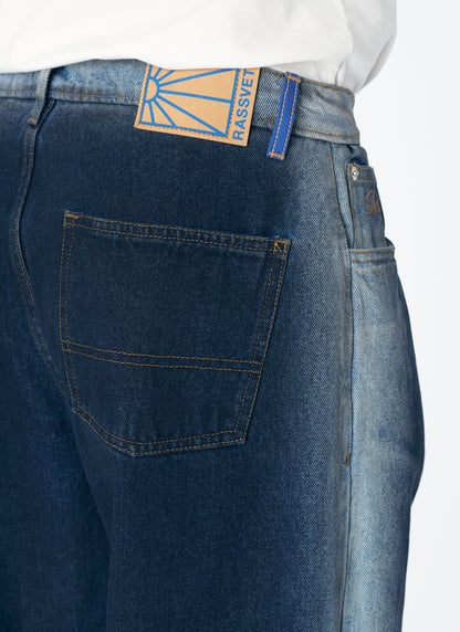 SHADOW WASH BAGGY DENIM PANTS