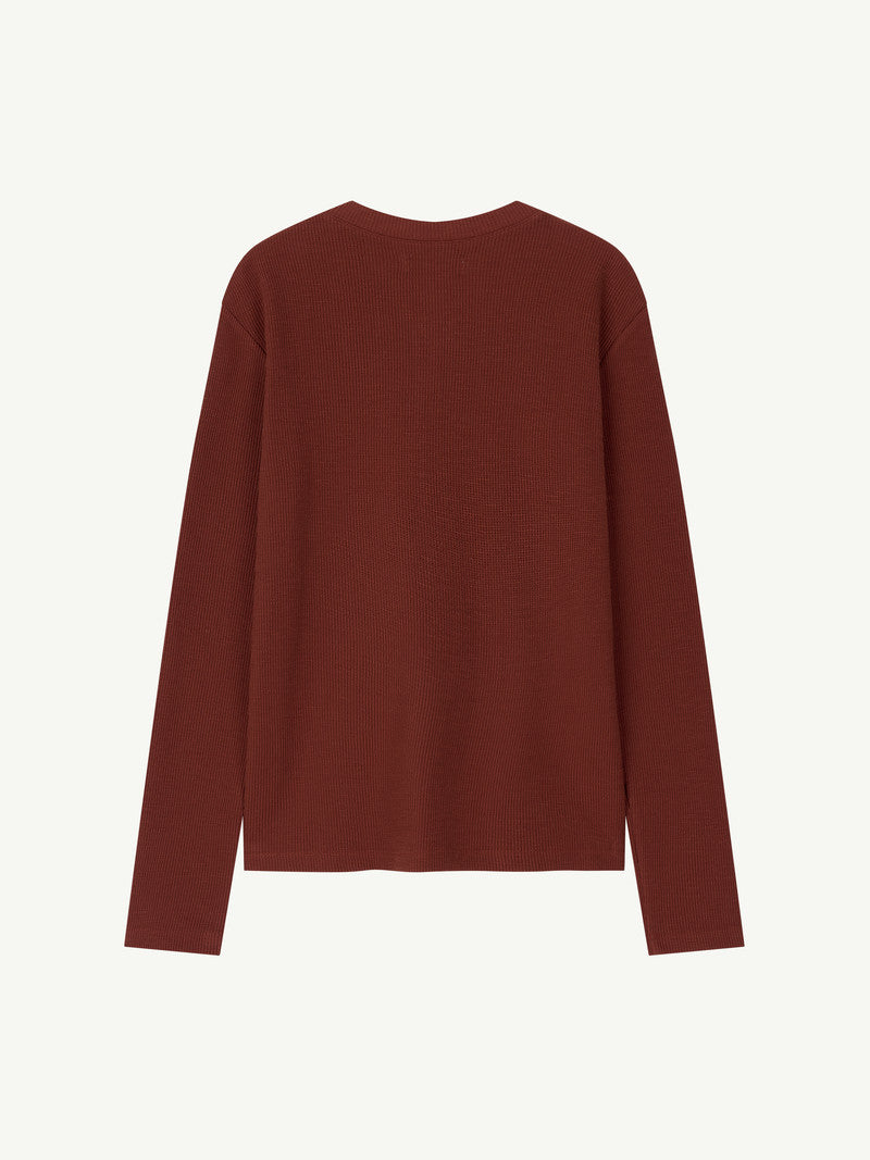 BUTTON HENLEY NECK