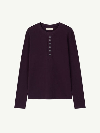BUTTON HENLEY NECK