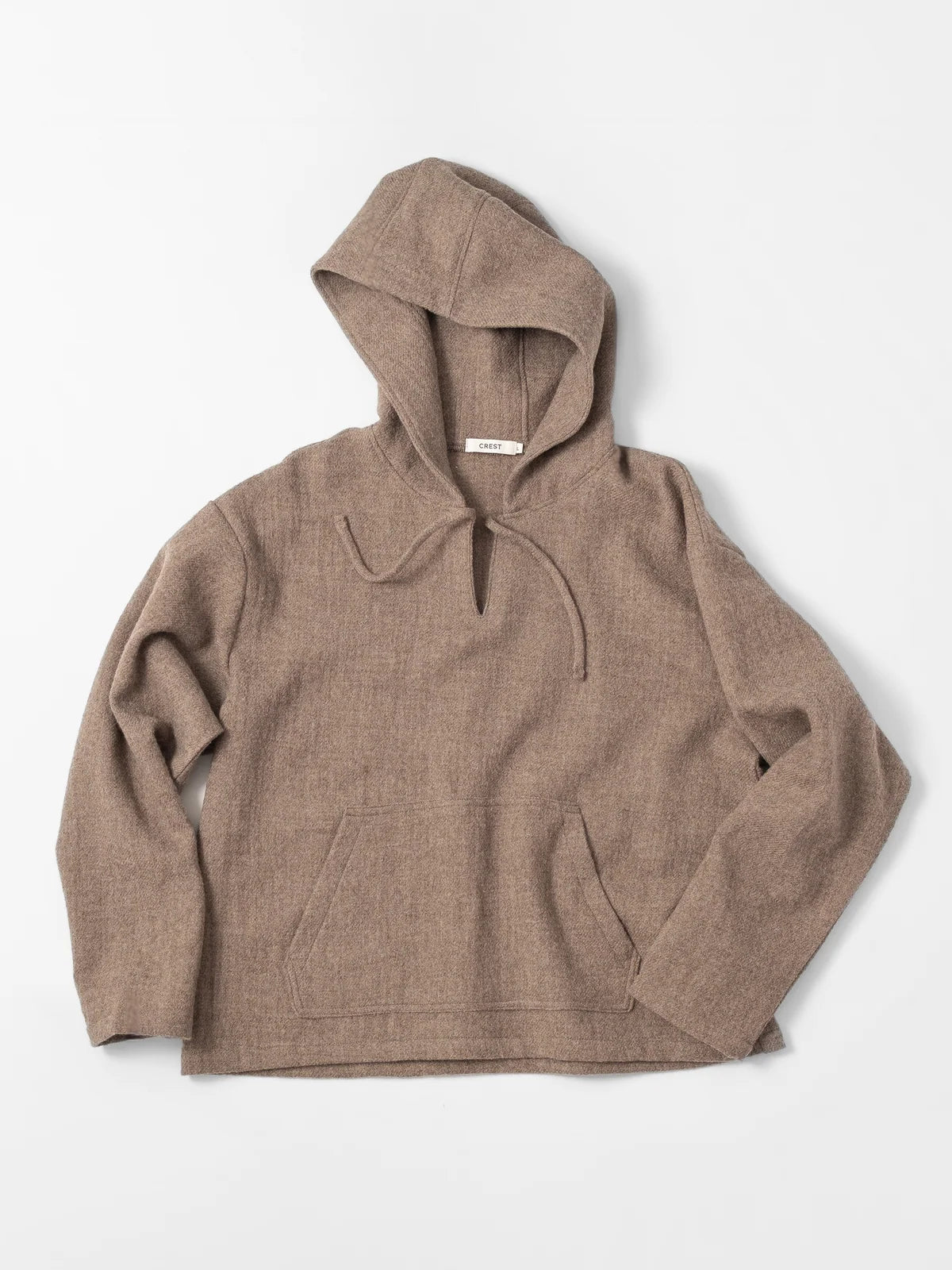 Virgin Wool Pullover Hoodie